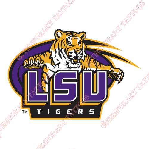 LSU Tigers Customize Temporary Tattoos Stickers NO.4913